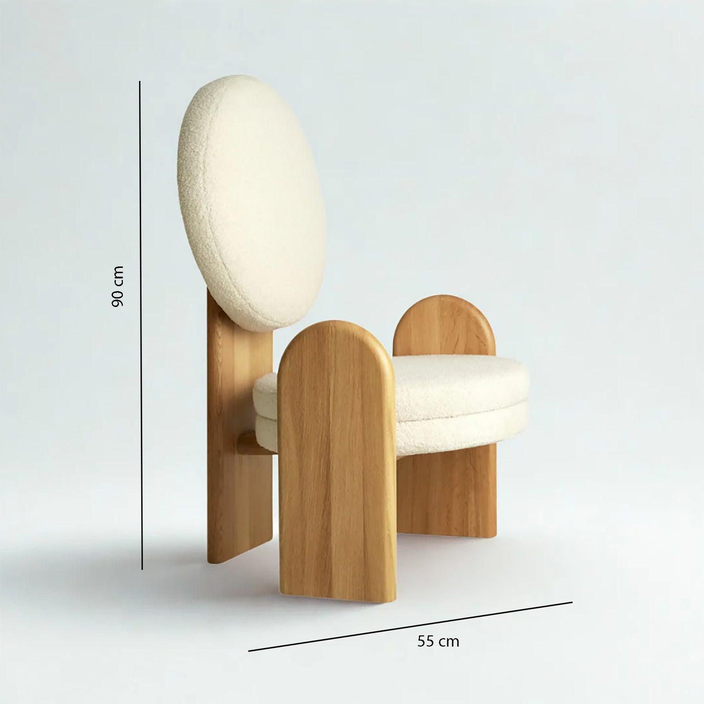 Premium Boucle Armchair Dims 