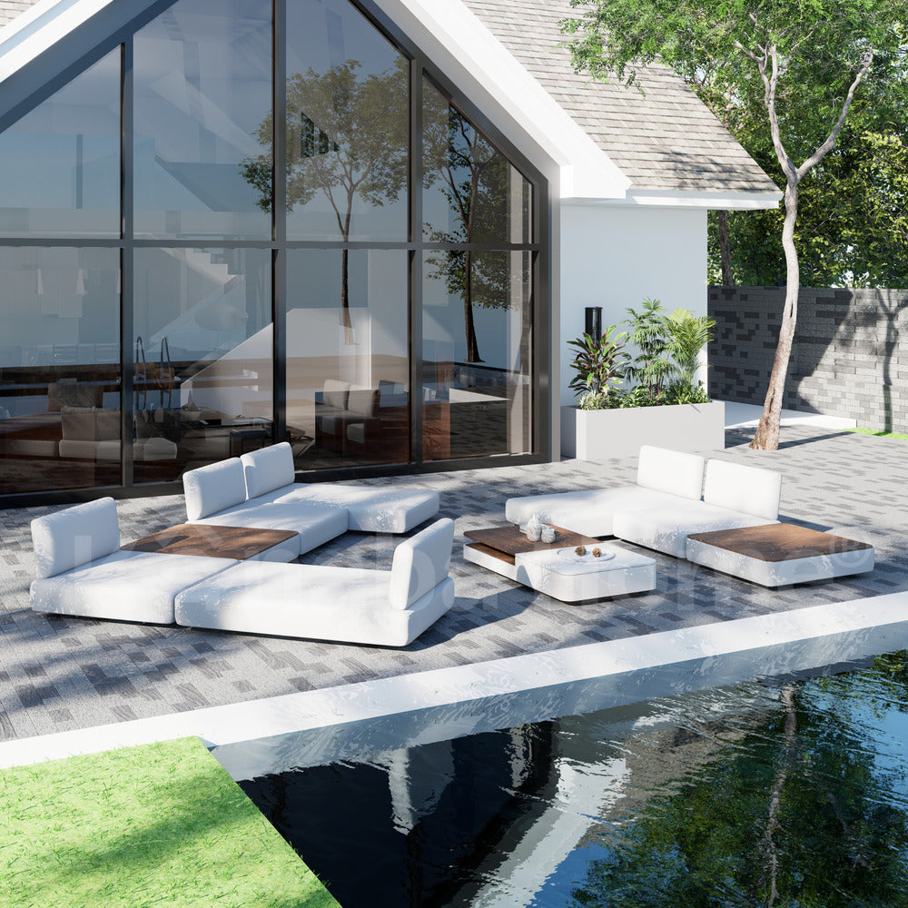 Meranti Outdoor wood Seating Set