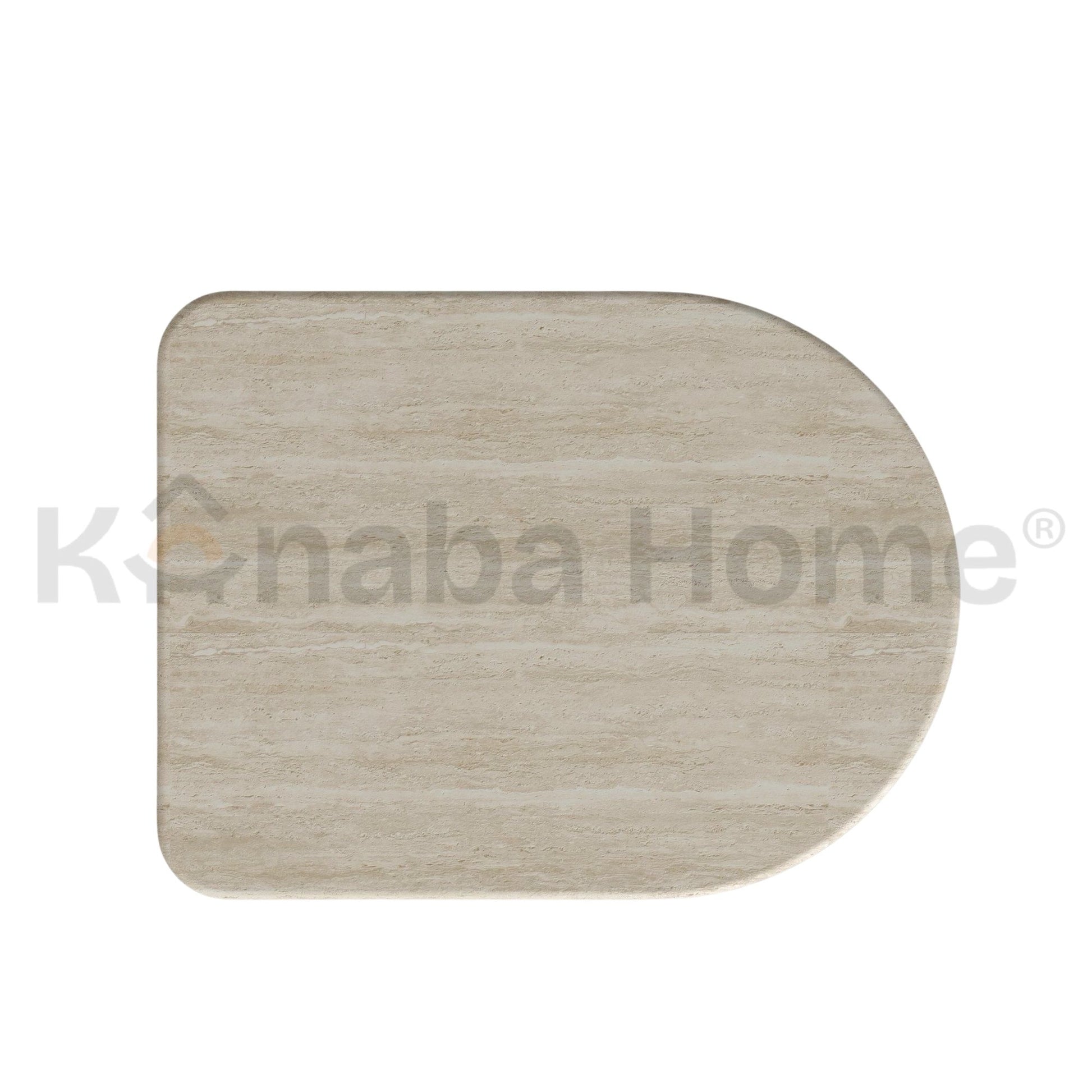 Silo Nightstand Wood Veneer & Travertine