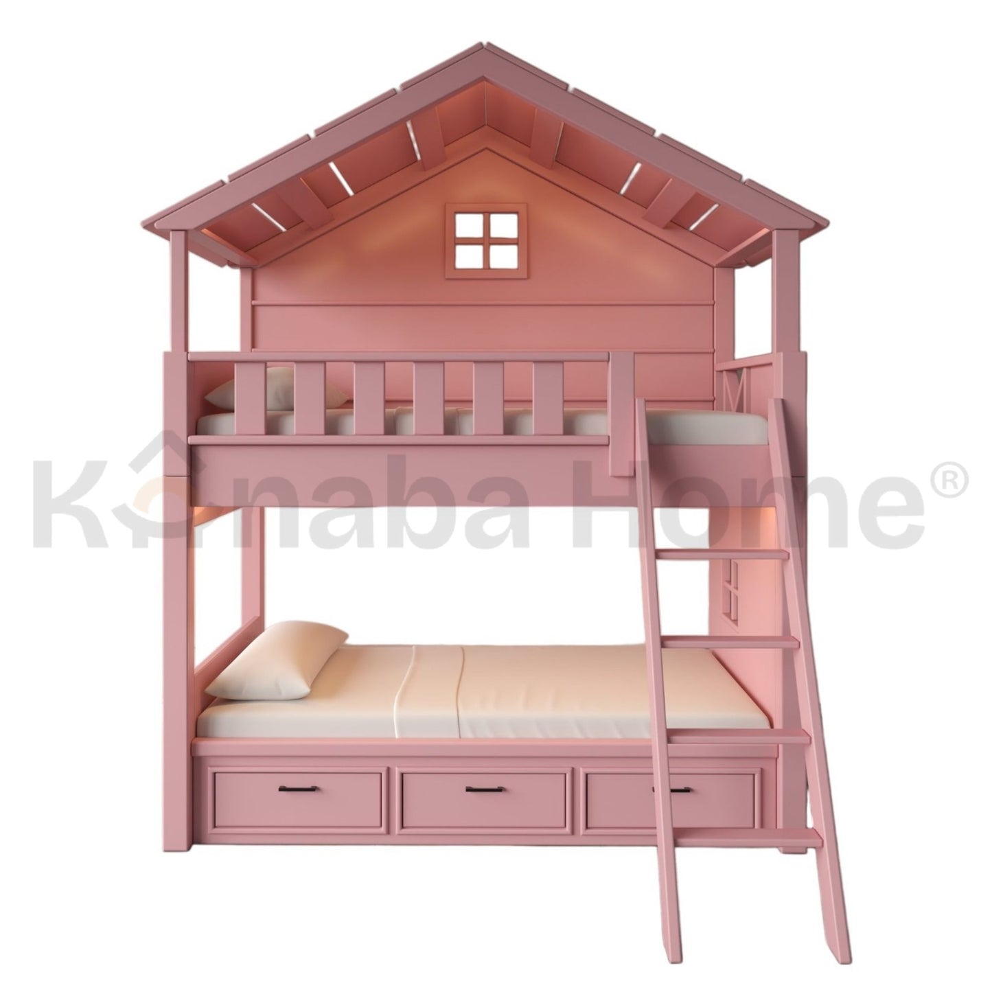 Snuggle Cottage Kids Bed with Roof Design