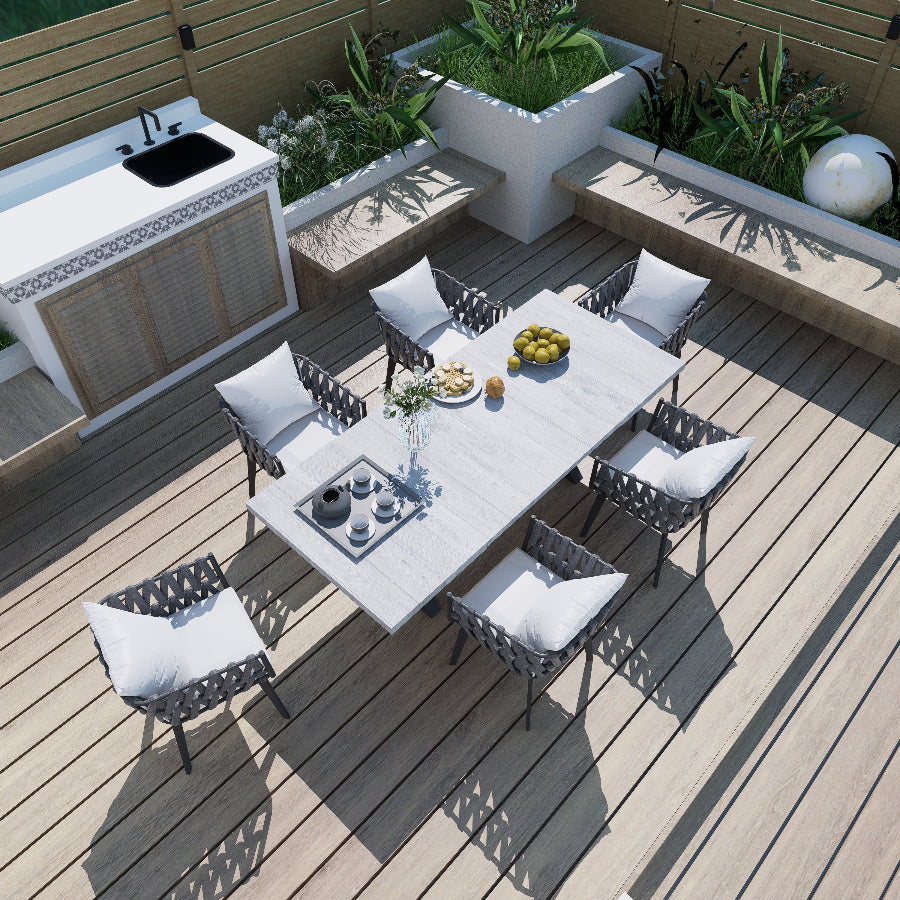 Solon Outdoor Dining Set | 6 Chairs