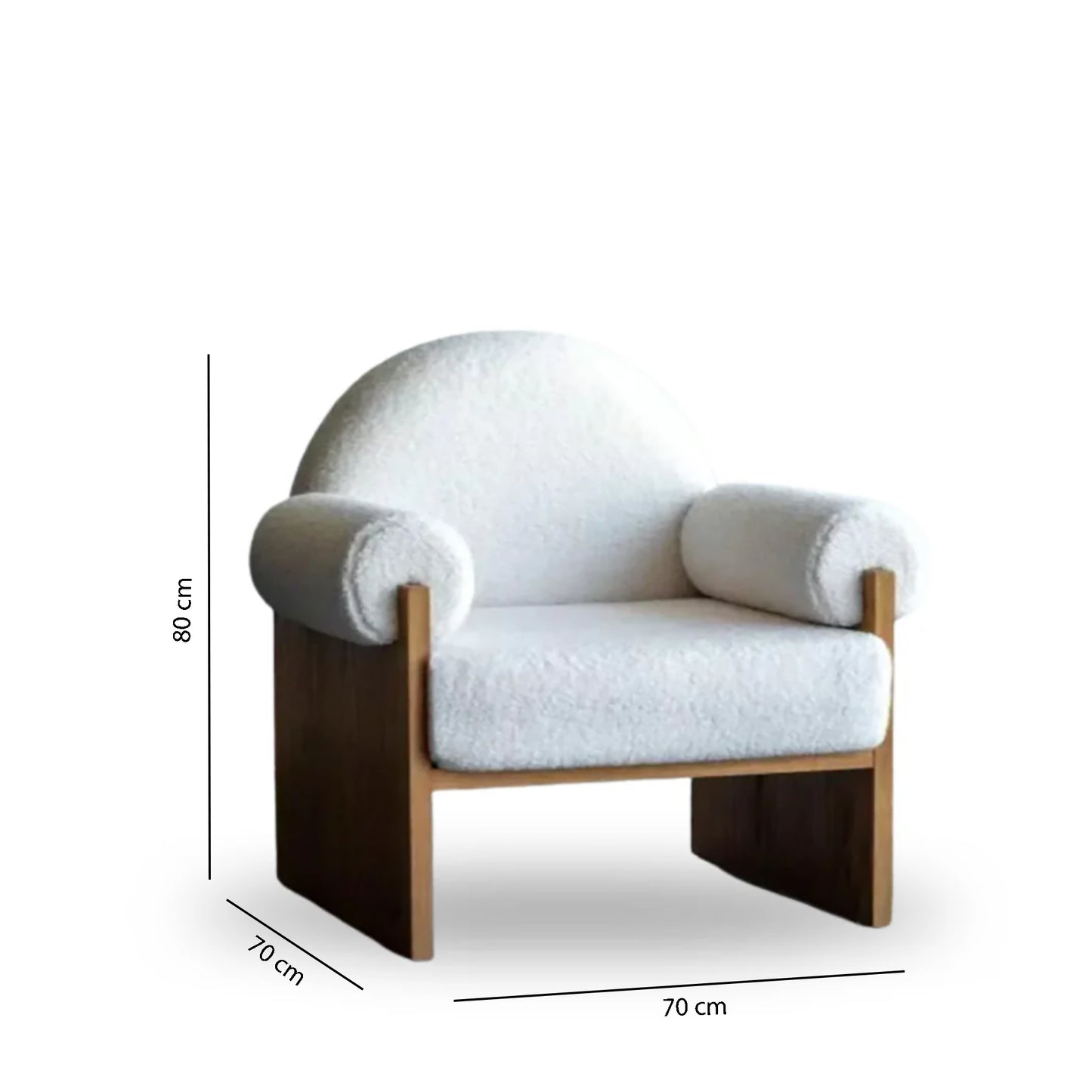 Premium Boucle Armchair Dims 