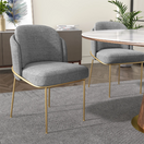 Syna Dining ChairGrey & Gold