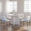 Syna Dining SetFull Set (1 Dining Table Dia 100 x 75 cm + 4 Chairs)
