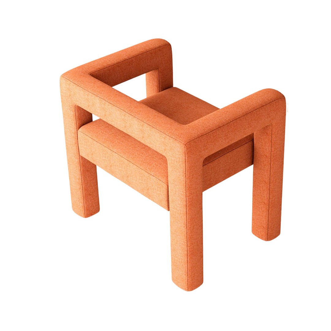 Rust Velvet Armchair 