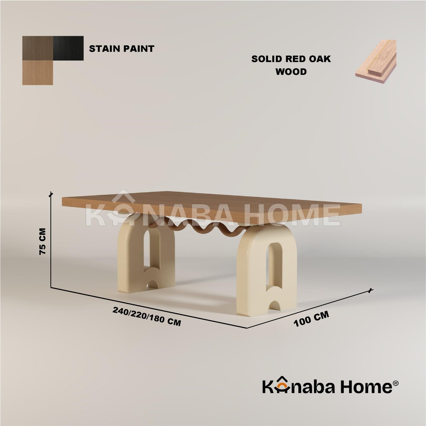 solid oak dining table dimensions