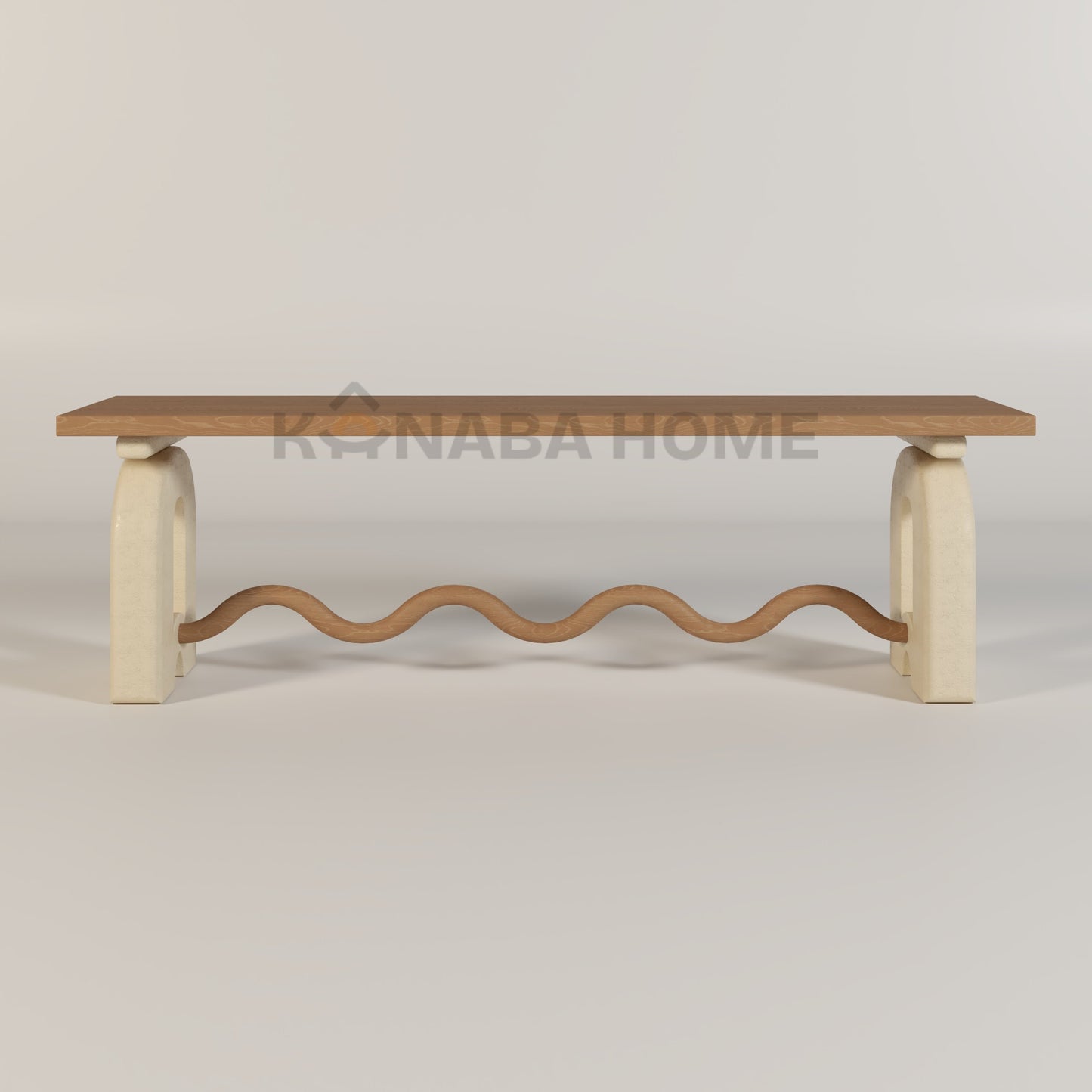 brown and beige bench that can be used in dining table or with bed