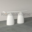 Switch cement finish white console table for entryway 3 image