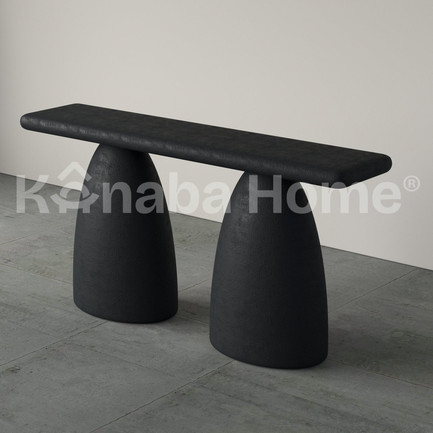 black console table