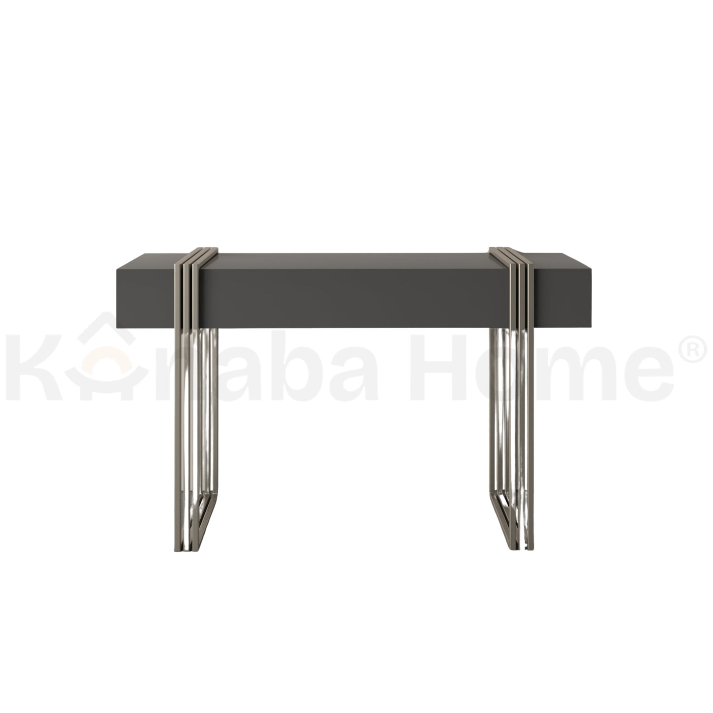 Triplo Console-Marble Top & Steel square tube with powder coating Legs- Kanaba Home