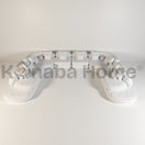 Rome U Shape Modular SofaWhite Velvet AN 8020-01