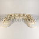 Rome U Shape Modular SofaBeige Velvet AN 8020-16