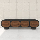 Vela TV UnitBlack & Walnut / With Cable Hole