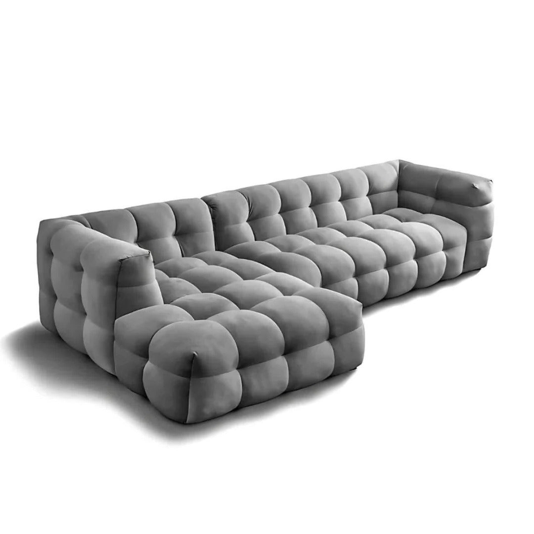 Premium Velvet L-Shaped Sofa 