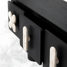 X ELEVEN-XII TV UnitBlack & Travertine / Without Cable Hole