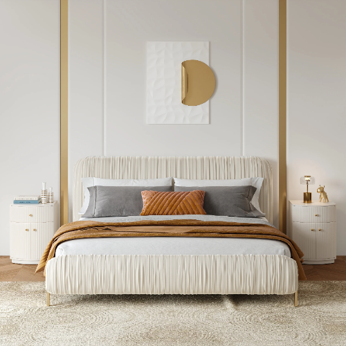 Yuna BedKing Size Bed: Mattress Size 180 x 200 cm | Overall W 210 x D 240 x H 110 cm