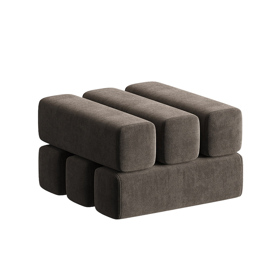 Yuni V.II PoufBrown | Velvet