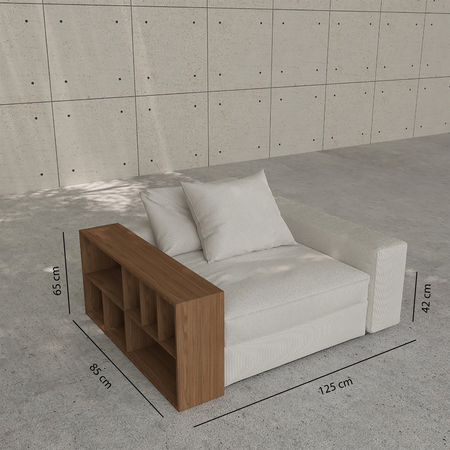 Solid Wood Armchair Dims 