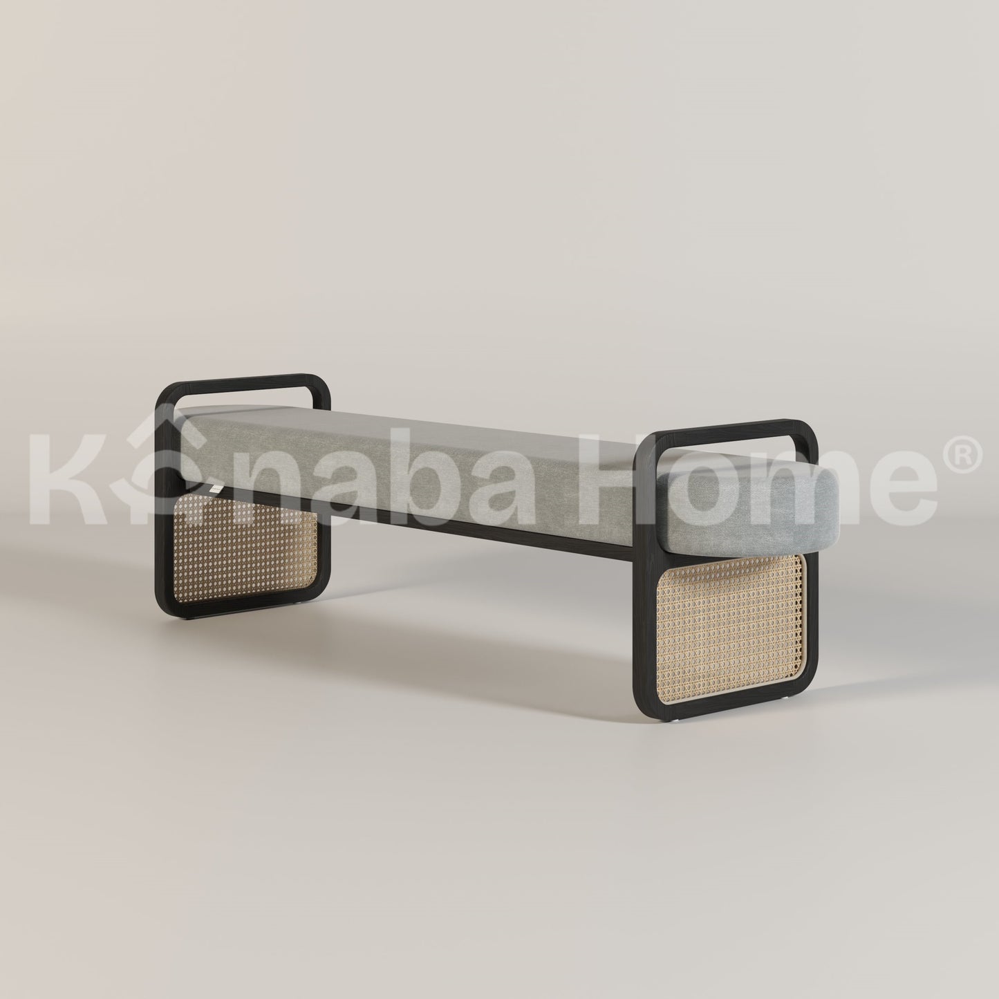 rattan bench for entryway