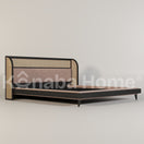 Alexender BedQueen Size: Mattress 160x200 cm Overall Dimensions: 185 cm (W) x 225 cm (D) x 120 cm (H) (Headboard) Base Height: 30 cm / RED OAK BLACK & Light Pink ( ANC DL 936-12 )