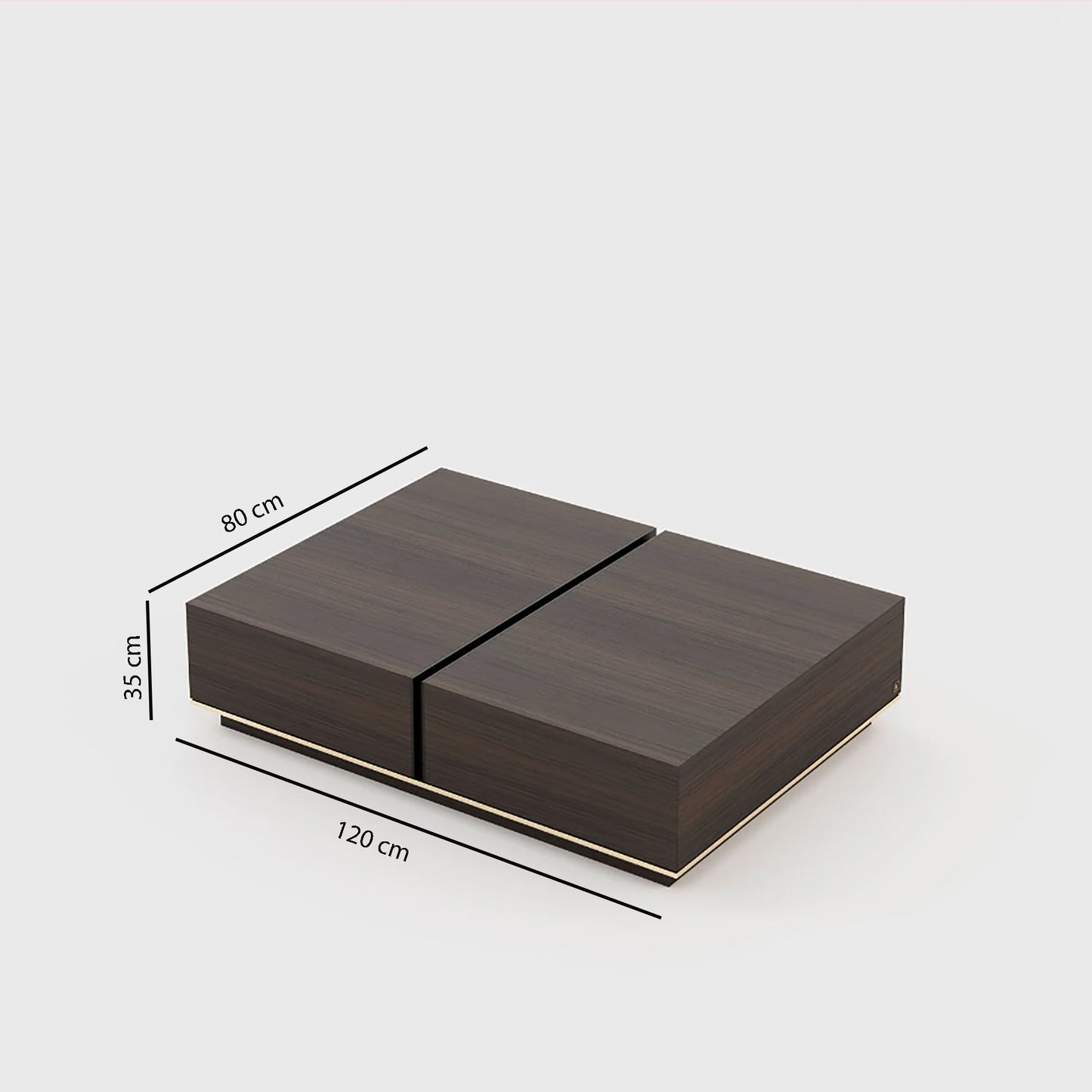 coffee table with storage size