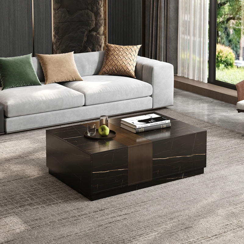 Jae Coffee TableBlack & Walnut