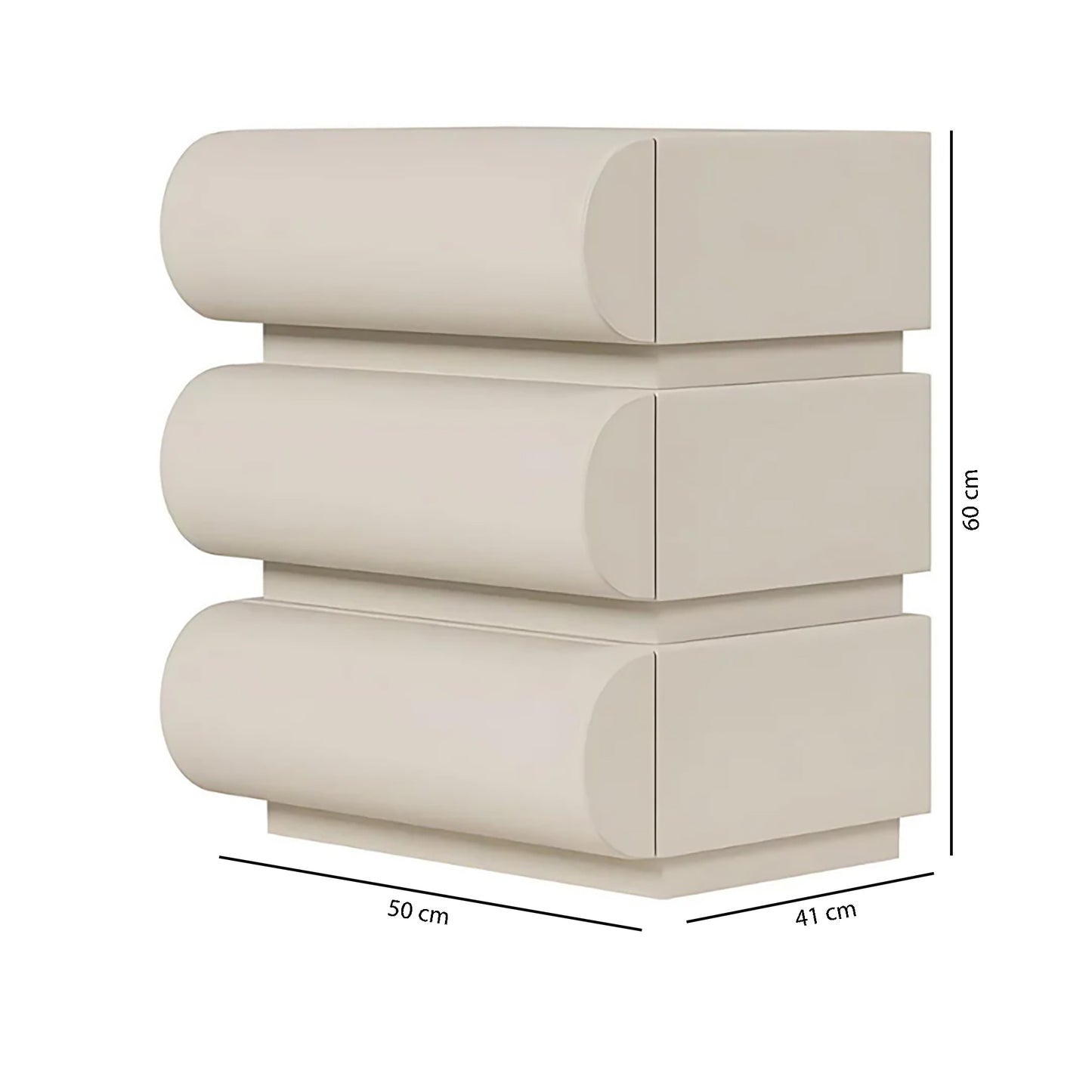 Loria 3-Drawers Nightstand