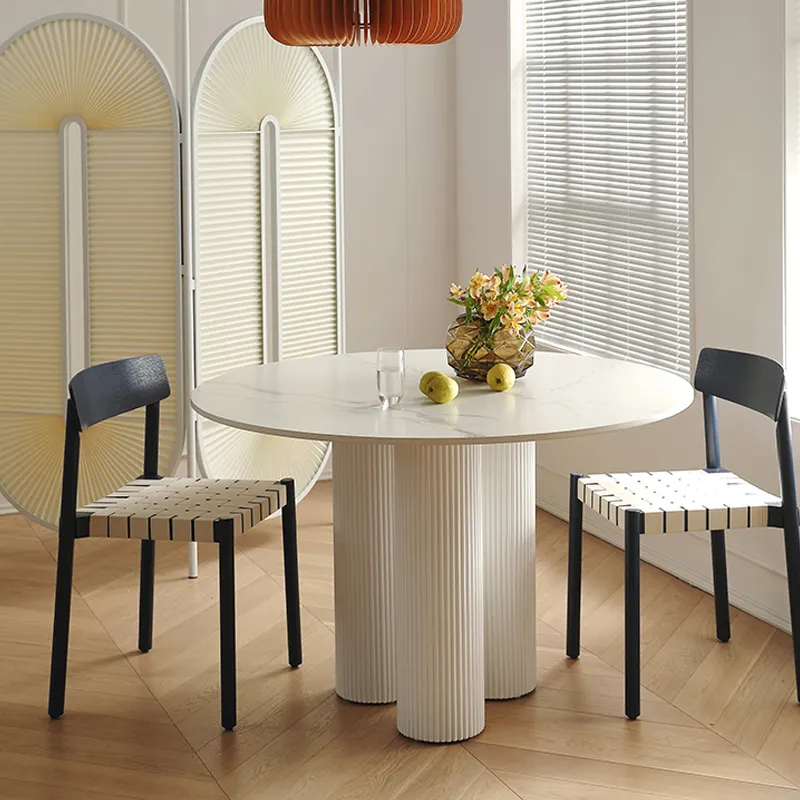White coffee table with marble top