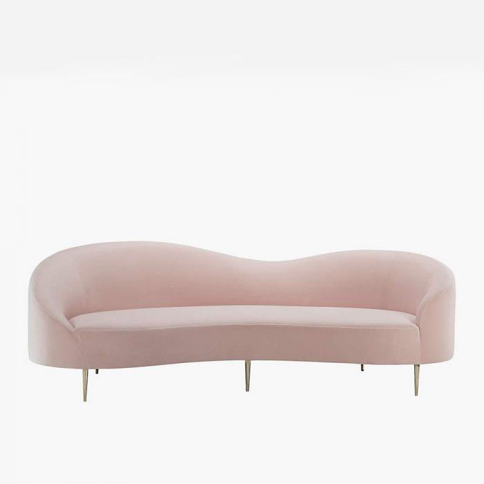 Lily Pad Haven Curve Sofa in Pink colour