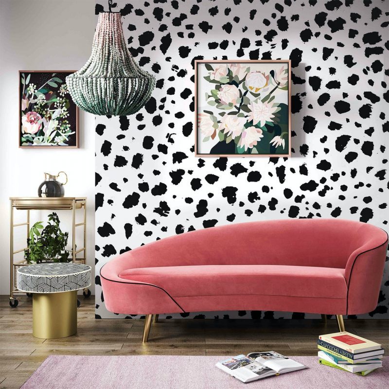 Pink velvet sofa in dubai