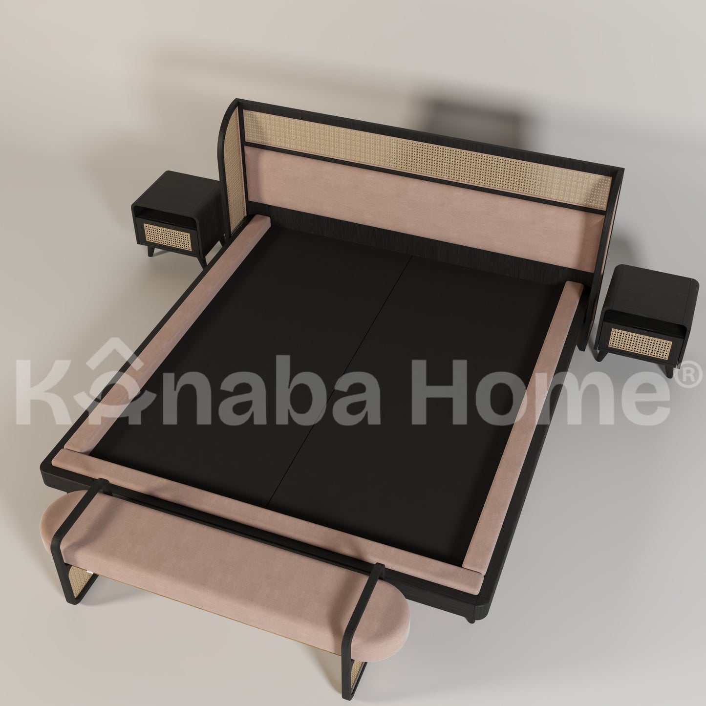 modern rattan bedroom set in uae