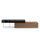Gracie TV CabinetBlack & Walnut / With Cable Hole