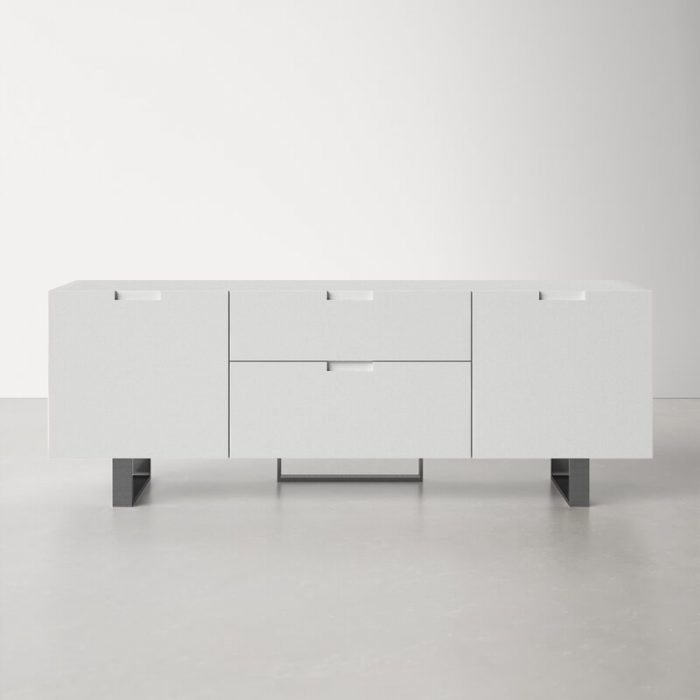 white tv unit with drawers