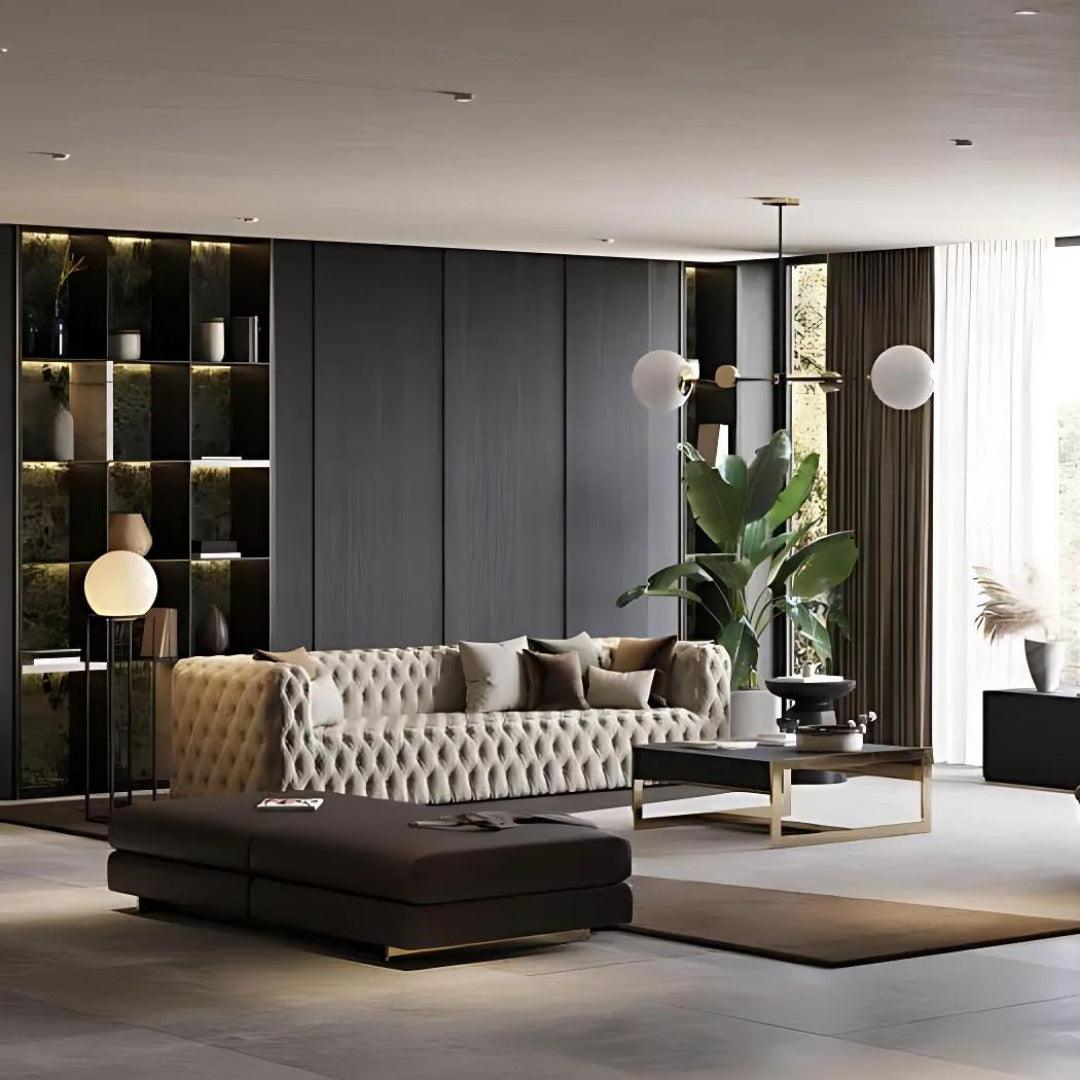 modern coffee table with sofa